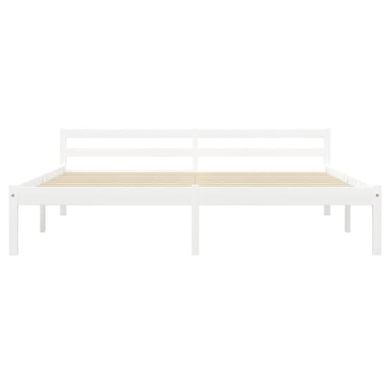 Sängram Vit Massiv Furu 200X180 Cm