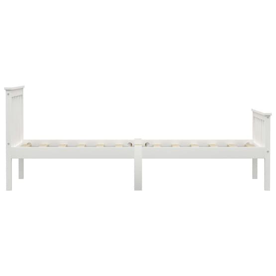 Sängram Vit Furu Fot Och Huvudgavel 90X200 Cm
