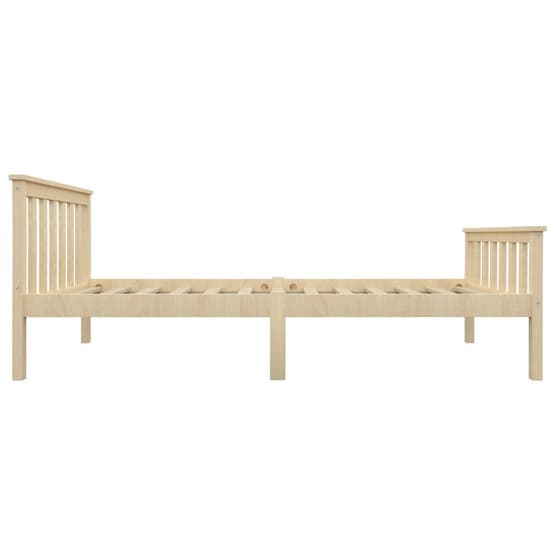 Sängram Ljust Trä Massiv Furu 100X200 Cm