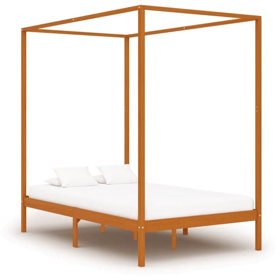 Sängram Himmelsäng Honungsbrun Massiv Furu 120X200 Cm