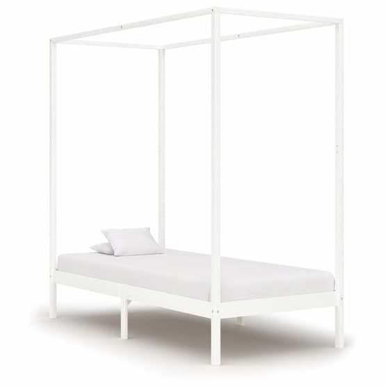 Sängram Himmelsäng Vit Massiv Furu 100X200 Cm
