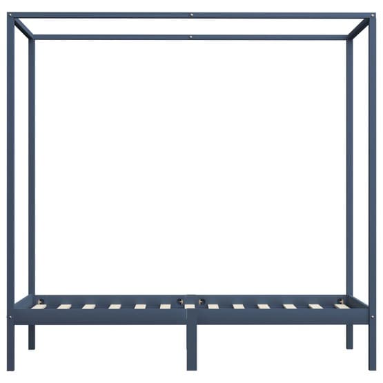 Sängram Himmelsäng Grå Massiv Furu 90X200 Cm