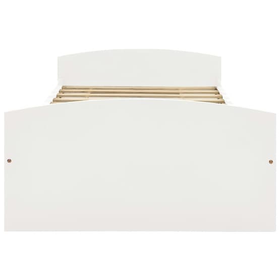 Sängram Med 2 Lådor Vit Massiv Furu 90X200 Cm
