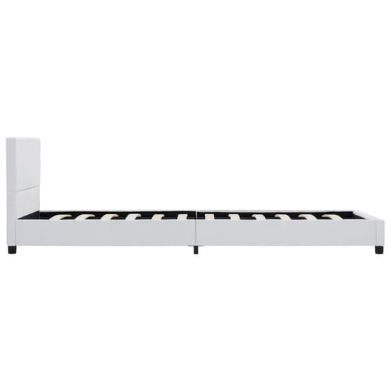 Sängram Vit Konstläder Huvudända 90X200 Cm