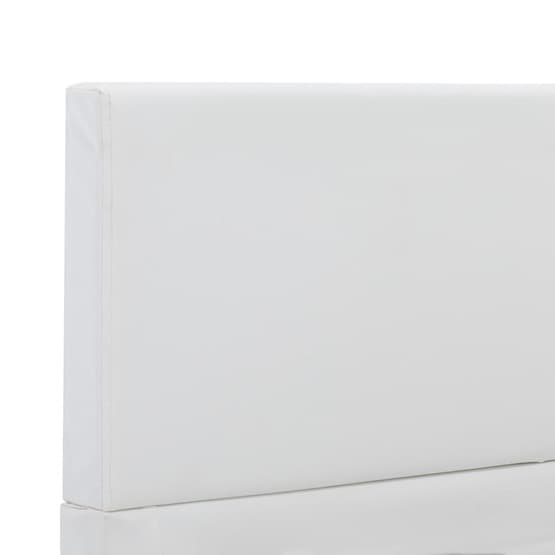 Sängram Vit Konstläder Huvudända 90X200 Cm