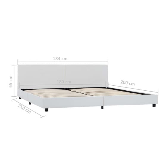 Sängram Vit Konstläder Huvudända 180X200 Cm