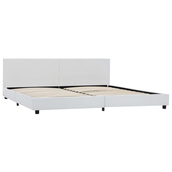 Sängram Vit Konstläder Huvudända 180X200 Cm