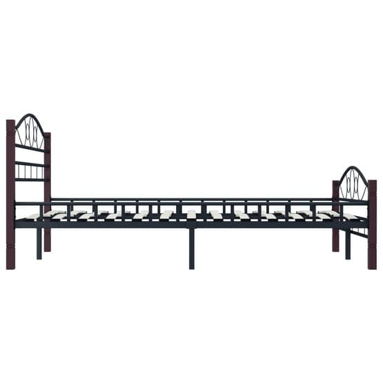 Sängram Svart Metall Kringlor 120X200 Cm