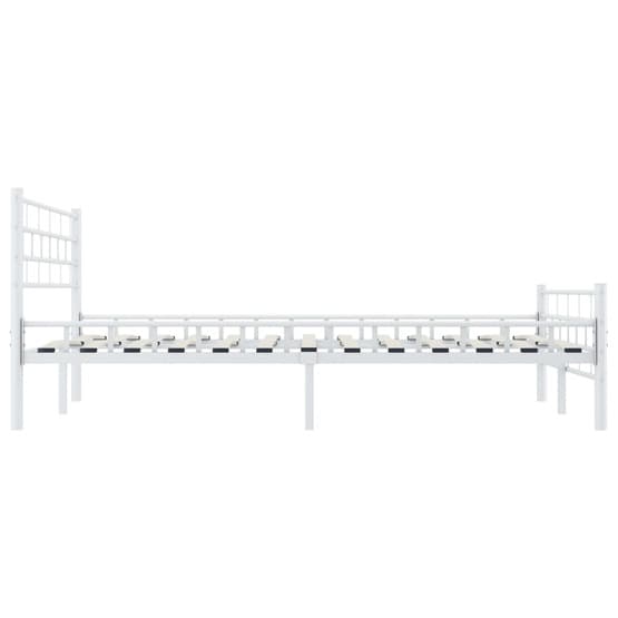 Sängram Vit Metall Rutor 120X200 Cm