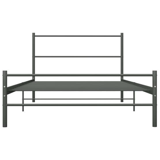 Sängram Grå Metall 100X200 Cm