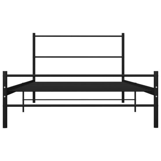 Sängram Metall Svart Svart Metall 90X200 Cm