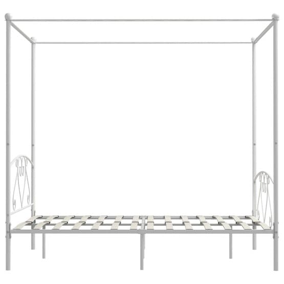Himmelsäng Vit Metall Med Hjärta 140X200 Cm