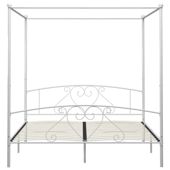 Himmelsäng Vit Metall Med Hjärta 180X200 Cm