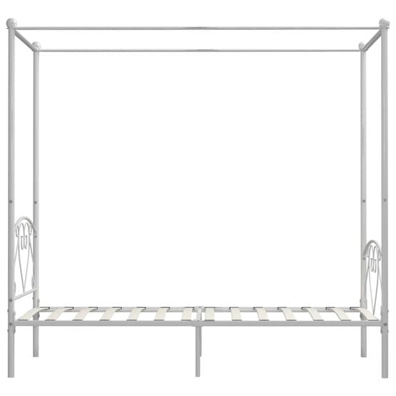 Himmelsäng Vit Metall Med Hjärta 90X200 Cm