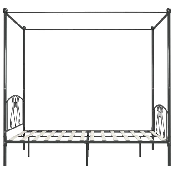 Himmelsäng Grå Metall Med Hjärta 180X200 Cm