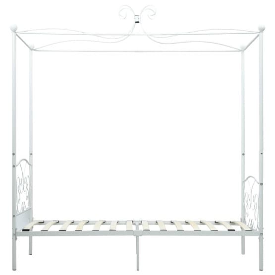 Himmelsäng Vit Metall 90X200 Cm
