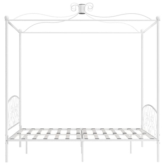 Himmelsäng Vit Metall 160X200 Cm