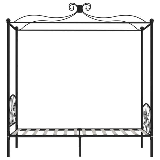 Himmelsäng Svart Metall 100X200 Cm
