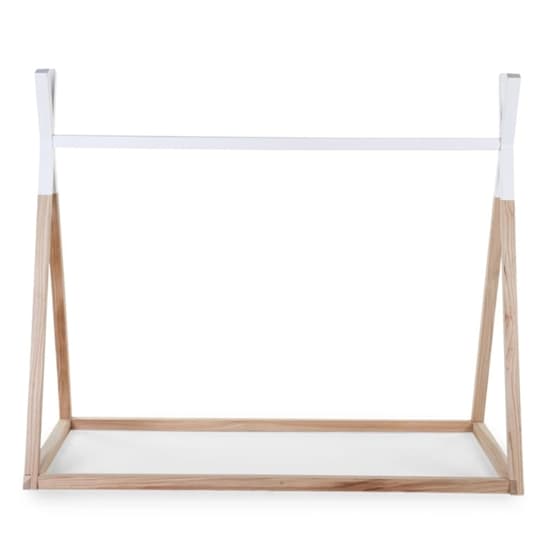 Childhome Sängram Tältinspirerad 70X140 Cm Naturträ Och Vit