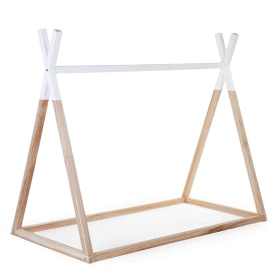 Childhome Sängram Tältinspirerad 70X140 Cm Naturträ Och Vit