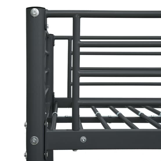 Våningssäng Svart Metall 140X200/90X200 Cm