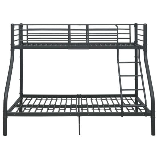 Våningssäng Svart Metall 140X200/90X200 Cm