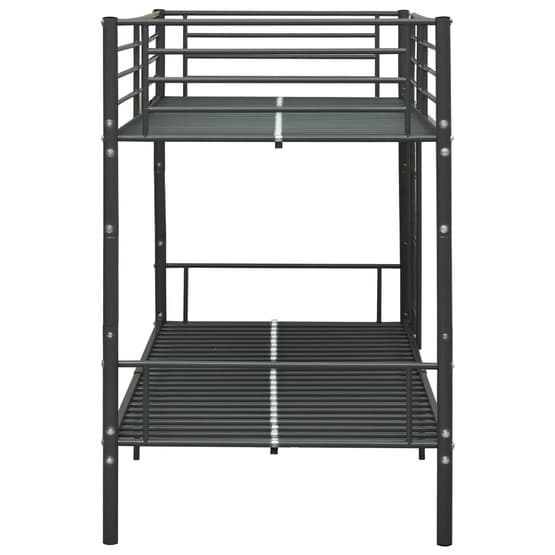 Våningssäng Svart Metall 90X200 Cm