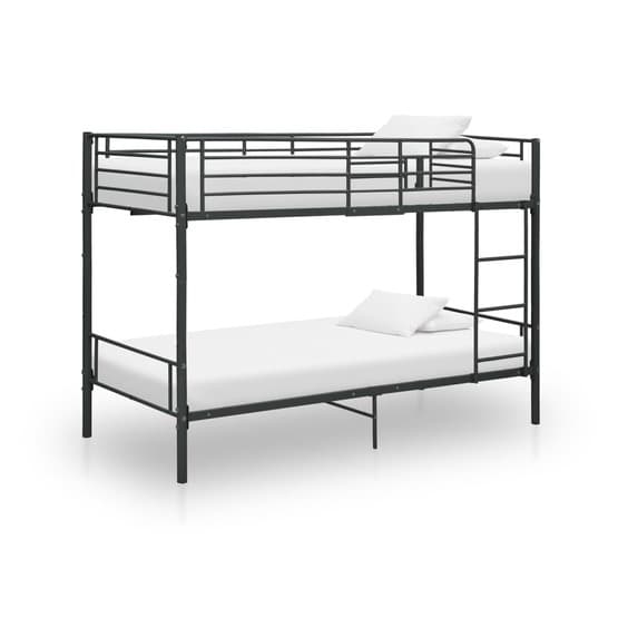 Våningssäng Svart Metall 90X200 Cm