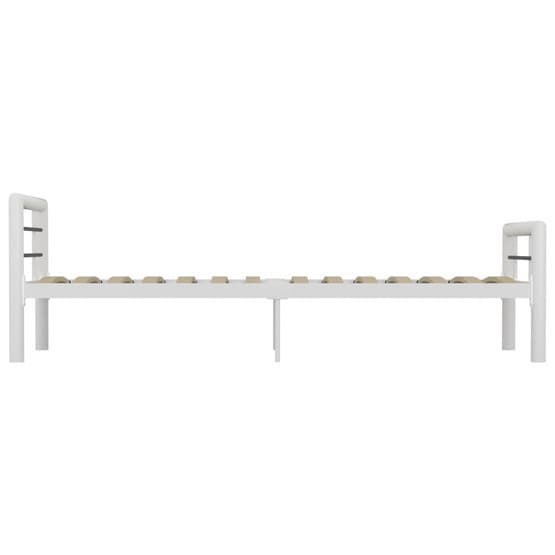 Sängram Vit Och Svart Metall 90X200 Cm