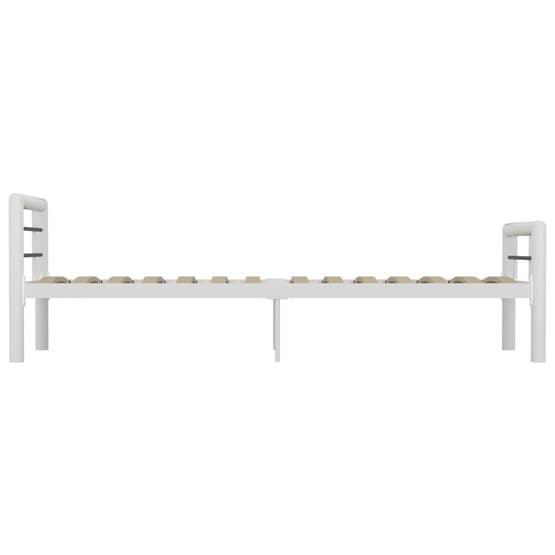 Sängram Vit Och Svart Metall 100X200 Cm