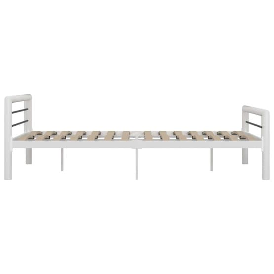 Sängram Vit Och Svart Metall 120X200 Cm