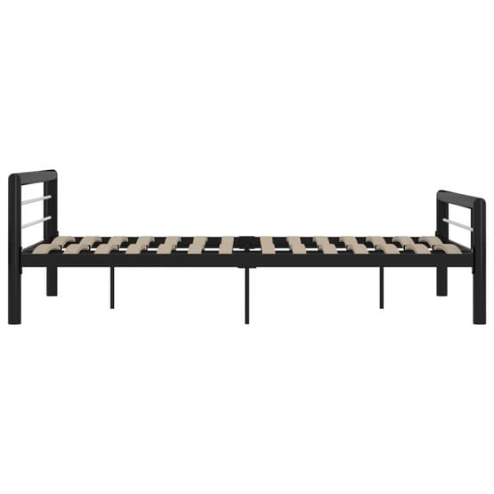 Sängram Svart Och Vit Metall 160X200 Cm