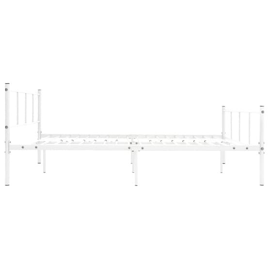 Sängram Vit Metall Pinnar 120X200 Cm