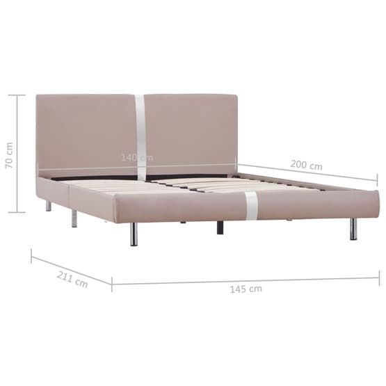 Sängram Cappuccino Konstläder 200X140 Cm