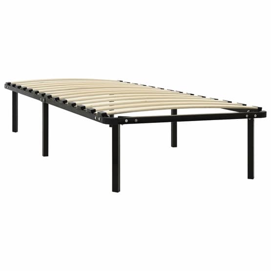Sängram Svart Metall Höga Ben 100X200 Cm