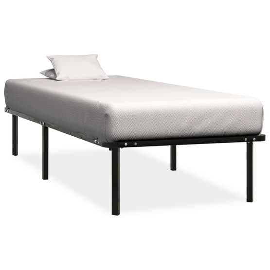 Sängram Svart Metall Höga Ben 100X200 Cm