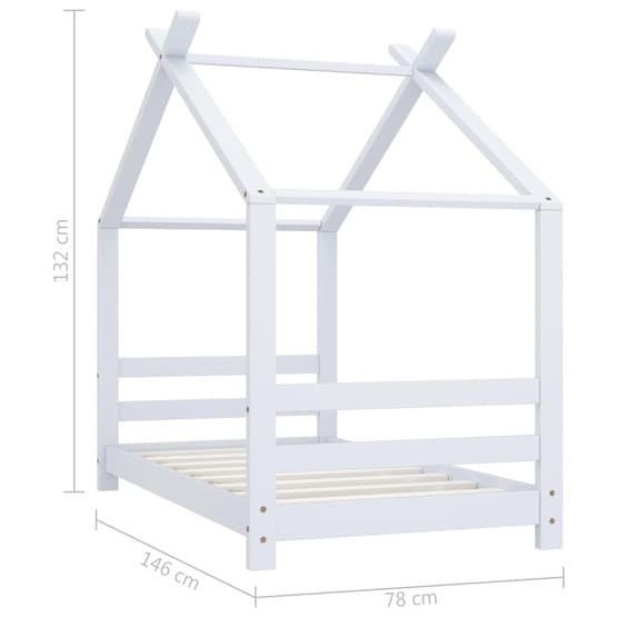 Barnsäng Vit Massiv Furu 70X140 Cm