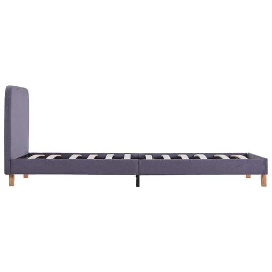 Sängram Ljusgrå Tyg Ljusa Ben 200X90 Cm