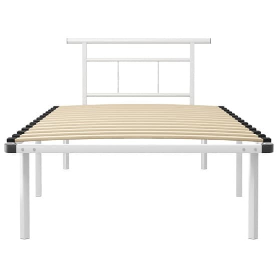 Sängram Vit Metall - Huvudända 100X200 Cm