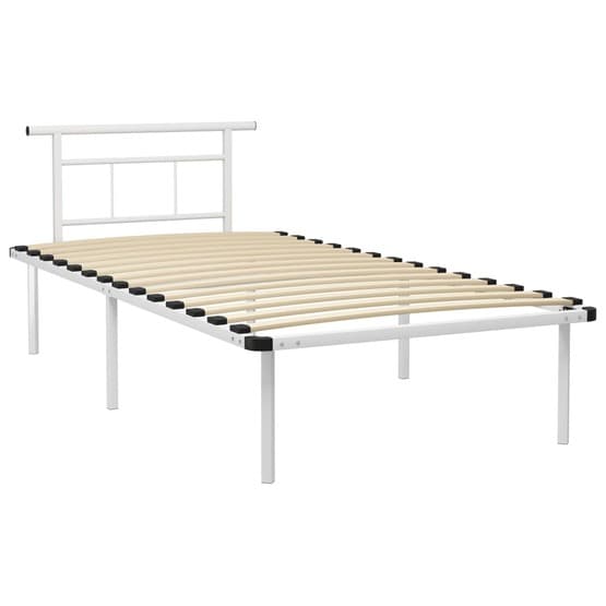 Sängram Vit Metall - Huvudända 100X200 Cm