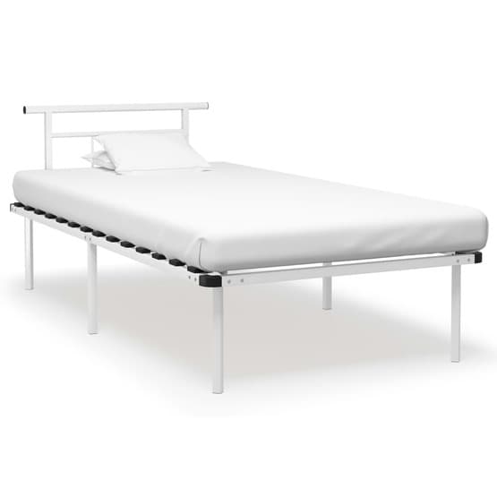 Sängram Vit Metall - Huvudända 100X200 Cm