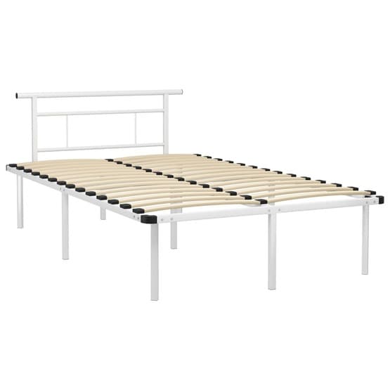 Sängram Vit Metall - Huvudända 120X200 Cm