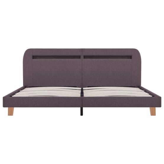 Sängram Med Led Taupe Tyg 200X180 Cm
