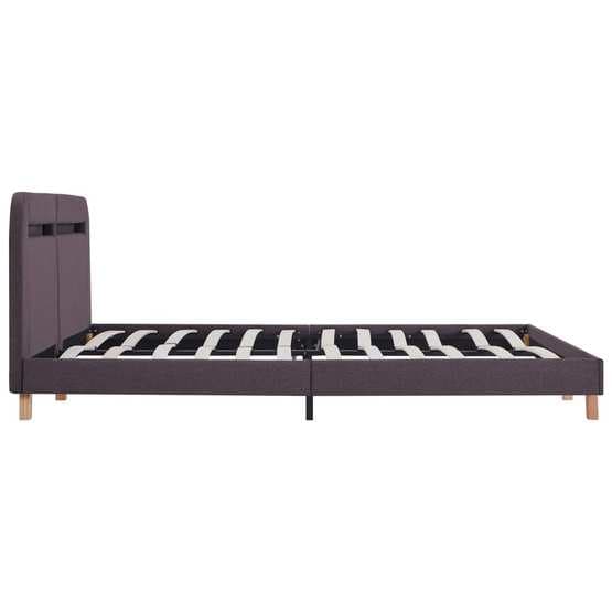 Sängram Med Led Taupe Tyg 200X180 Cm
