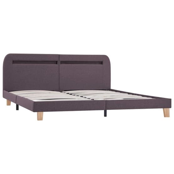 Sängram Med Led Taupe Tyg 200X180 Cm
