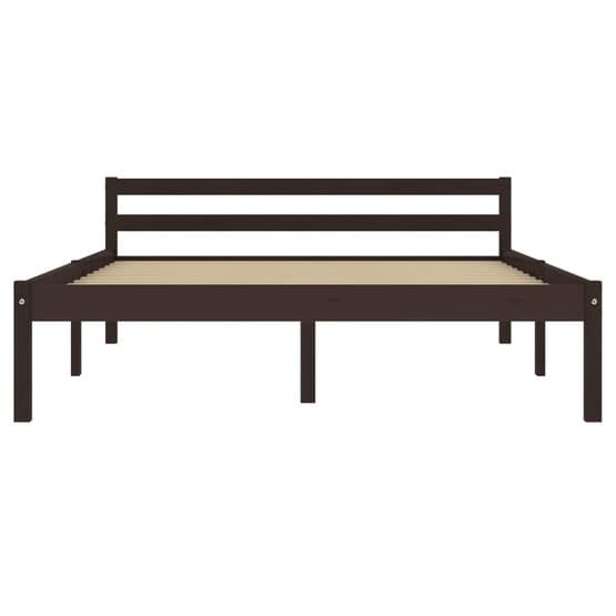 Sängram Mörkbrun Massiv Furu 200X120 Cm