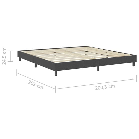 Sängram Grå Tyg Mörka Ben 200X200 Cm