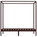 Miniatyrbild 3 av 7: Sängram Himmelsäng Mörkbrun Massiv Furu 90X200 Cm