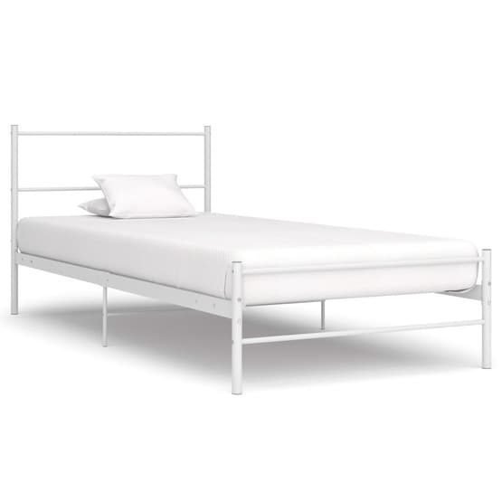 Sängram Vit Metall Huvudända 90X200 Cm