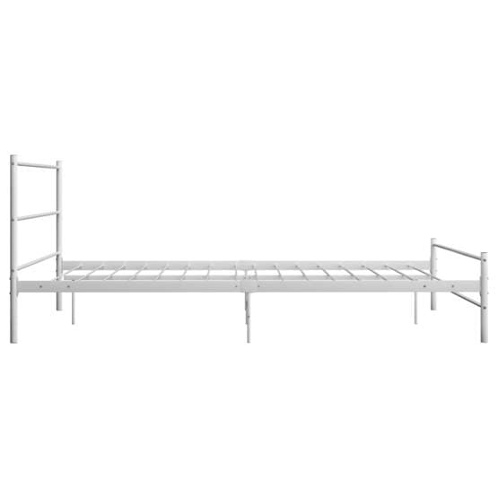 Sängram Vit Metall Huvudända 140X200 Cm